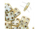 CzechMates Glass, QuadraTile 4-Hole Square Beads 6mm, Opaque Picasso Luster