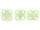 CzechMates Glass 6mm 4-Hole Luster Iris Milky Jonquil QuadraTile Bead 2.5-Inch Tube