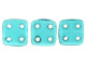 CzechMates Glass 6mm 4-Hole Teal QuadraTile Bead 2.5-Inch Tube