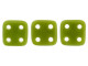 CzechMates Glass 6mm 4-Hole Opaque Olive QuadraTile Bead 2.5-Inch Tube