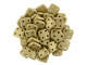 CzechMates Glass, QuadraTile 4-Hole Square Beads 6mm, Matte Metallic Flax