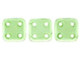 CzechMates Glass 6mm 4-Hole Peridot QuadraTile Bead 2.5-Inch Tube