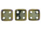 CzechMates Glass, QuadraTile 4-Hole Square Beads 6mm, Brown Iris