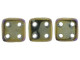 CzechMates Glass, QuadraTile 4-Hole Square Beads 6mm, Brown Iris