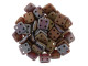 CzechMates Glass 6mm 4-Hole Matte Oxidized Bronze Oxblood QuadraTile Bead 2.5-Inch Tube