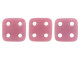 CzechMates Glass 6mm 4-Hole Matte Coral Pink QuadraTile Bead 2.5-Inch Tube