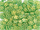 CzechMates Glass 6mm 4-Hole Sueded Gold Atlantis Green QuadraTile Bead 2.5-Inch Tube