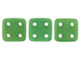 CzechMates Glass 6mm 4-Hole Sueded Gold Atlantis Green QuadraTile Bead 2.5-Inch Tube