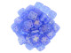 CzechMates Glass 6mm 4-Hole Luster Iris Milky Sapphire QuadraTile Bead 2.5-Inch Tube
