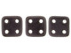 CzechMates Glass, QuadraTile 4-Hole Square Beads 6mm, Metallic Dark Plum Suede