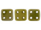 CzechMates Glass 6mm 4-Hole Oxidized Bronze QuadraTile Bead 2.5-Inch Tube