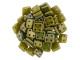 CzechMates Glass 6mm 4-Hole Oxidized Bronze QuadraTile Bead 2.5-Inch Tube