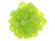 CzechMates Glass 6mm 4-Hole Milky Dark Peridot QuadraTile Bead 2.5-Inch Tube