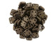 CzechMates Glass, QuadraTile 4-Hole Square Beads 6mm, Dark Bronze
