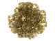 CzechMates Glass, QuadraTile 4-Hole Square Beads 6mm, Transparent Gold / Smokey Topaz Luster