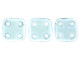 CzechMates Glass 6mm 4-Hole Alexandrite QuadraTile Bead 2.5-Inch Tube