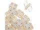 CzechMates Glass, QuadraTile 4-Hole Square Beads 6mm, Opaque Champagne Luster