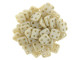 CzechMates Glass, QuadraTile 4-Hole Square Beads 6mm, Opaque Champagne Luster