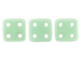 CzechMates Glass 6mm 4-Hole Sueded Gold Opaque Pale Turquoise QuadraTile Bead 2.5-Inch Tube