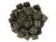 CzechMates Glass, QuadraTile 4-Hole Square Beads 6mm, Matte Dark Bronze