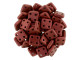 CzechMates Glass, QuadraTile 4-Hole Square Beads 6mm, Matte Metallic Lava