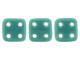 CzechMates Glass 6mm 4-Hole Gulf Turquoise QuadraTile Bead 2.5-Inch Tube