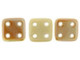 CzechMates Glass 6mm 4-Hole Antique Beige Celsian QuadraTile Bead 2.5-Inch Tube