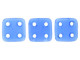 CzechMates Glass 6mm 4-Hole Milky Sapphire QuadraTile Bead 2.5-Inch Tube