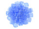 CzechMates Glass 6mm 4-Hole Milky Sapphire QuadraTile Bead 2.5-Inch Tube