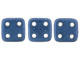 CzechMates Glass, QuadraTile 4-Hole Square Beads 6mm, Metallic Blue Suede