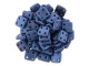 CzechMates Glass, QuadraTile 4-Hole Square Beads 6mm, Metallic Blue Suede