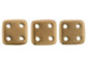 CzechMates Glass, QuadraTile 4-Hole Square Beads 6mm, Matte Metallic Bronze Copper