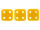 CzechMates Glass 6mm 4-Hole Opaque Sunflower Yellow QuadraTile Bead 2.5-Inch Tube
