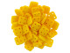 CzechMates Glass 6mm 4-Hole Opaque Sunflower Yellow QuadraTile Bead 2.5-Inch Tube