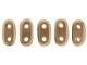 CzechMates Glass, 2-Hole Bar Beads 6x2mm, Matte Metallic Bronze Copper