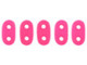 CzechMates Glass 3 x 6mm 2-Hole Neon Pink Bar Bead 2.5-Inch Tube