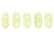 CzechMates Glass 3 x 6mm 2-Hole Milky Jonquil Bar Bead 2.5-Inch Tube
