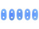 CzechMates Glass 3 x 6mm 2-Hole Milky Sapphire Bar Bead 2.5-Inch Tube