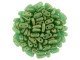 CzechMates Glass 3 x 6mm 2-Hole Sueded Gold Atlantis Green Bar Bead 2.5-Inch Tube