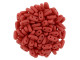 CzechMates Glass 3 x 6mm 2-Hole Matte Opaque Red Bar Bead 2.5-Inch Tube