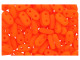 CzechMates Glass 3 x 6mm 2-Hole Neon Orange Bar Bead 2.5-Inch Tube