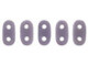 CzechMates Glass 3 x 6mm 2-Hole Matte Opaque Purple Bar Bead 2.5-Inch Tube