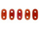 CzechMates Glass 3 x 6mm 2-Hole Twilight Siam Ruby Bar Bead 2.5-Inch Tube