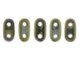 CzechMates Glass, 2-Hole Bar Beads 6x2mm, Brown Iris