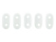 CzechMates Glass 3 x 6mm 2-Hole Opaque White Bar Bead 2.5-Inch Tube