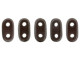 CzechMates Glass 3 x 6mm 2-Hole Pearl Coat Bistre Bar Bead 2.5-Inch Tube