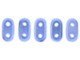 CzechMates Glass 3 x 6mm 2-Hole Pearl Coat Baby Blue Bar Bead 2.5-Inch Tube