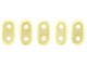 CzechMates Glass 3 x 6mm 2-Hole Pearl Coat Cream Bar Bead 2.5-Inch Tube