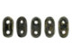 CzechMates Glass, 2-Hole Bar Beads 6x2mm, Jet Bronze Picasso