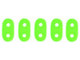 CzechMates Glass 3 x 6mm 2-Hole Neon Green Bar Bead 2.5-Inch Tube